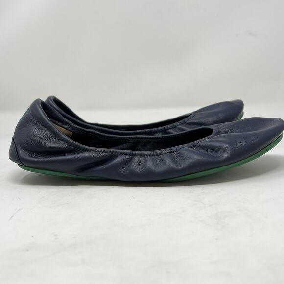 TIEKS By Gavrieli Matte Leather Women's Ballet Flats Shoes Navy Blue Size: 8 - Picture 6 of 9